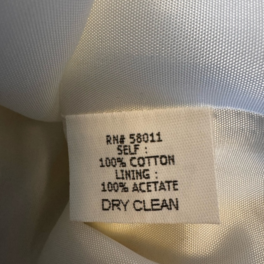 David Meister White Cotton Dress Sz 10 Textured Fully Lined NWT $225 Made in USA - Picture 12 of 14